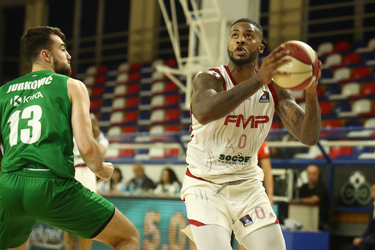 kosarkas FMP Zeleznika na utakmici ABA lige protiv Krke u hali FMP Arena, Beograd 02.10.2023. godine Foto: Ivica Veselinov / MN PRESS KOSARKA, BASKETBALL, ABA LIGA, ABA LEAGUE, FMP ZELEZNIK, KRKA NOVO MESTO