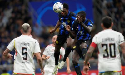 Denzel Damfris na meču Inter - Benfika