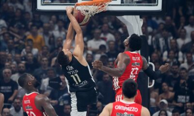 DANTE EXUM Dante Eksum kosarkas Partizana na utakmici finala Jadranske ABA lige protiv Crvene zvezde u hali Stark Beogradska arena, Beograd 22.06.2023. godine Foto: Marko Metlas Kosarka, Crvena zvezda, Finale, Jadranska ABA liga, Partizan