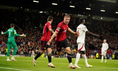 Hojlund na meču Mančester junajted - Galatasaraj