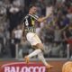 Juventus' Federico Gatti celebrates his side's first goal during the Serie A inter city soccer match between Juventus and Torino at the Juventus Stadium in Turin, Italy, Saturday, Oct. 7, 2023. (Fabio Ferrari/LaPresse via AP)