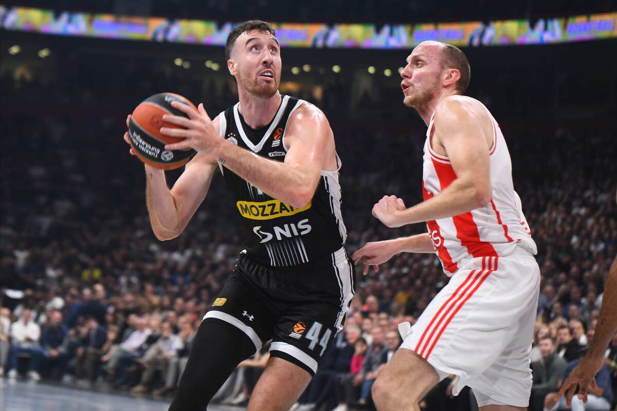 kosarkas Partizana na utakmici Evrolige protiv Crvene zvezde u hali Stark Beogradska arena, Beograd 26.10.2023. godine Foto: MN PRESS Kosarka, Partizan, Evroliga, Crvena zvezda