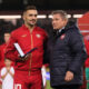 DUSAN TADIC i DRAGAN STOJKOVIC PIKSI selektor i trener fudbalera reprezentacije Srbije na utakmici kvalifikacija za UEFA Evropsko prvenstvo 2024 godine protiv Crne Gore na stadionu Rajka Mitica, Beograd 17.10.2023. godine Foto: Marko Metlas Fudbal, Reprezentacija, Srbija, Crna Gora, UEFA Evropsko prvenstvo, EURO 2024