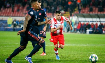 Žerom Boateng i Mateo Garsija, duel tokom meča Zvezde i Bajerna