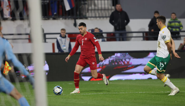 SERBIA vs BULGARIA Leskovac, 19.11.2023. foto: Marko Metlas Fudbal, Srbija, Bugarska