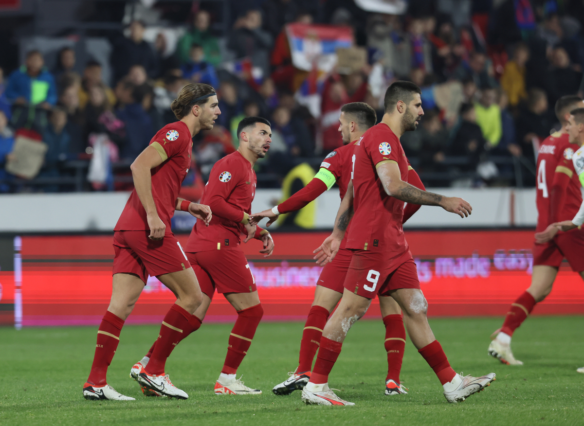 SERBIA vs BULGARIA Leskovac, 19.11.2023. foto: Marko Metlas Fudbal, Srbija, Bugarska