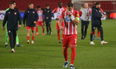 fudbaler Crvene zvezde na utakmici UEFA Lige Sampiona protiv RB Lajpciga na stadionu Rajko Mitic, Beograd 07.11.2023. godine Foto: Marko Metlas Fudbal, Crvena zvezda, UEFA Liga Sampiona , RB Lajpcig