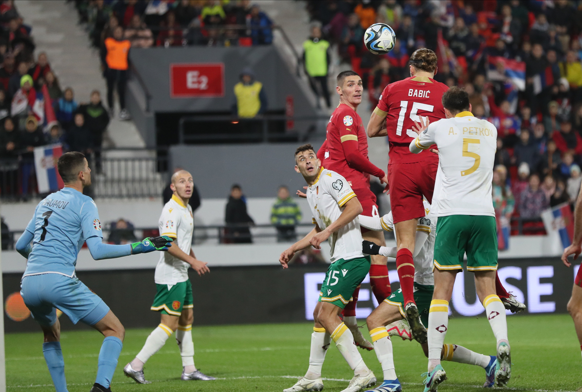 SERBIA vs BULGARIA Leskovac, 19.11.2023. foto: Marko Metlas Fudbal, Srbija, Bugarska