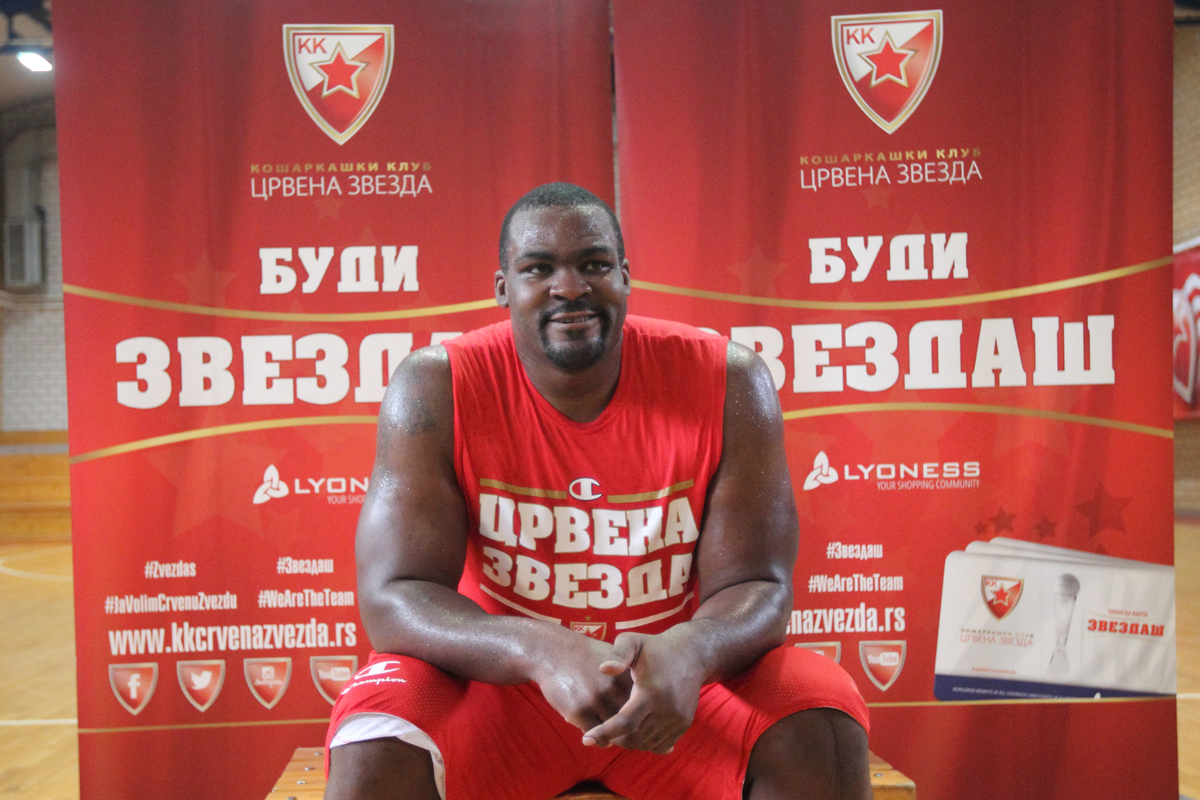 SOFOKLIS SCHORTSANITIS Sofoklis Skorcanitis novi kosarkas Crvene zvezde predstavljanje u hali Basketlend, Beograd 25.08.2015. godine Foto: Marko Metlas Kosarka, Crvena zvezda