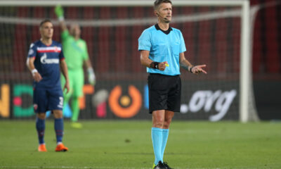 DANIELE ORSATO sudija iz Italije fudbaleri Crvene zvezde na utakmici kvalifikacija za UEFA Ligu Sampiona protiv Red Bul Salcburga na stadionu Rajko Mitic, Beograd 21.08.2018. godine Foto: Marko Metlas Fudbal, Crvena zvezda, Kvalifikacije UEFA Liga Sampiona , Red Bul Salcburg