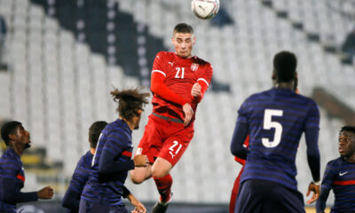 ANDREJ ILIC fudbaler U21 reprezentacije Srbije na utakmici protiv Francuske, Beograd 12.10.2021. godine Foto: MN PRESS / Ivica Veselinov FUDBAL, FOOTBALL, FOOTBALL ASSOCIATION OF SERBIA, FUDBALSKI SAVEZ SRBIJE, U21, SRBIJA, SERBIA, FRANCE, FRANCUSKA