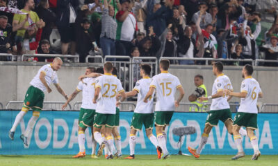 RADOST fudbalera reprezentacije Bugarske na utakmici kvalifikacija za UEFA Evropsko prvenstvo 2024 godine protiv Srbije na stadionu Huvefarma, Razgrad 20.06.2023. godine Foto: Marko Metlas Fudbal, Reprezentacija, Srbija, Bugarska, UEFA Evropsko prvenstvo, EURO 2024