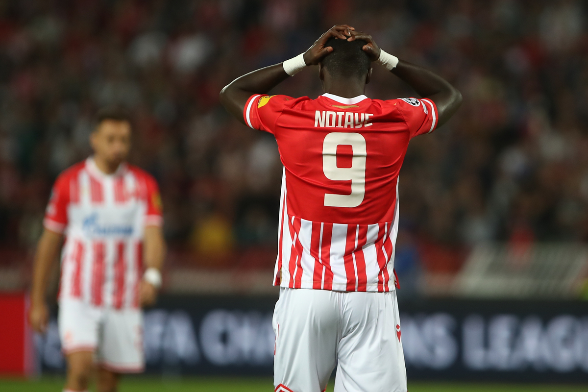 PEPE CHERIF NDIAYE Pepe Cerif Ndiaje fudbaler Crvene Zvezde na utakmici UEFA Lige Sampiona protiv Jang Bojsa na stadionu Rajko Mitic, Beograd 04.10.2023. godine Foto: Ivica Veselinov / MN PRESS FUDBAL, FOOTBALL, UEFA CHAMPIONS LEAGUE, LIGA SAMPIONA, CRVENA ZVEZDA, RED STAR, YOUNG BOYS, JANG BOJS