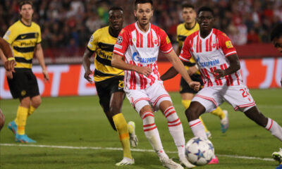 MIRKO IVANIC fudbaler Crvene zvezde na utakmici UEFA Lige Sampiona protiv Jang Bojs Bern na stadionu Rajko Mitic, Beograd 04.10.2023. godine Foto: Marko Metlas Fudbal, Crvena zvezda, UEFA Liga Sampiona , Jang Bojs Bern