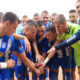 Fudbaleri OFK Beograda, proslavljaju pobedu na utakmici prve lige protiv Mladosti GAT, na Omladinskom stadionu. Beograd, 21.10.2023. foto: MN Press / vm Fudbal, OFK Beograd, Mlaost GAT