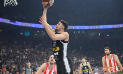 UROS TRIFUNOVIC kosarkas Partizana na utakmici Jadranske ABA lige protiv Crvene zvezde u hali Stark Beogradska arena, Beograd 30.10.2023. godine Foto: Marko Metlas Kosarka, Partizan, Jadranska ABA liga, Crvena zvezda