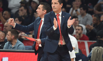 IOANNIS SFAIROPOULOS Joanis Sferopulos, trener kosarkasa Crvene zvezde, na utakmici Evrolige protiv Fenerbahcea, u Beogradskoj Stark areni. Beograd, 14.11.2023. Foto: Nebojsa Parausic / MN Press Kosarka, Euroleague, Crvena zvezda, Fenerbahce
