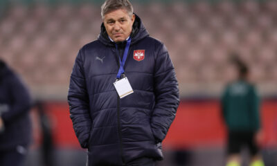 DRAGAN STOJKOVIC PIKSI selektor i trener fudbalera reprezentacije Srbije na prijateljskoj utakmici protiv Belgije na stadionu Den Dref, Leuven 15.11.2023. godine Foto: Marko Metlas Fudbal, Reprezentacija, Srbija, Belgija, Prijateljska utakmica