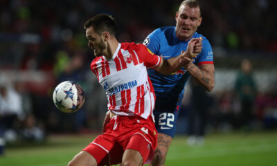 fudbaler Crvene Zvezde na utakmici UEFA Lige Sampiona protiv Lajpciga na stadionu Rajko Mitic, Beograd 07.11.2023. godine Foto: Ivica Veselinov / MN PRESS FUDBAL, FOOTBALL, UEFA CHAMPIONS LEAGUE, LIGA SAMPIONA, CRVENA ZVEZDA, RED STAR, RB LEIPZIG, RED BUL LAJPCIG
