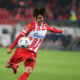 fudbaler Crvene Zvezde na utakmici UEFA Lige Sampiona protiv Lajpciga na stadionu Rajko Mitic, Beograd 07.11.2023. godine Foto: Ivica Veselinov / MN PRESS FUDBAL, FOOTBALL, UEFA CHAMPIONS LEAGUE, LIGA SAMPIONA, CRVENA ZVEZDA, RED STAR, RB LEIPZIG, RED BUL LAJPCIG