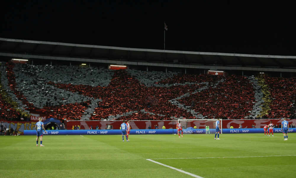 fudbaler Crvene Zvezde na utakmici UEFA Lige Sampiona protiv Lajpciga na stadionu Rajko Mitic, Beograd 07.11.2023. godine Foto: Ivica Veselinov / MN PRESS FUDBAL, FOOTBALL, UEFA CHAMPIONS LEAGUE, LIGA SAMPIONA, CRVENA ZVEZDA, RED STAR, RB LEIPZIG, RED BUL LAJPCIG