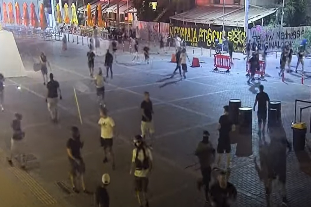 Tuča AEK - Dinamo Zagreb u Atini
