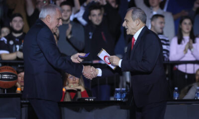 Trener Partizana na utakmici Evrolige protiv Olimpija Armani Milano u hali Stark Beogradska arena, Beograd 07.12.2023. godine Foto: Marko Metlas Kosarka, Partizan, Evroliga, Olimpija Armani Milano