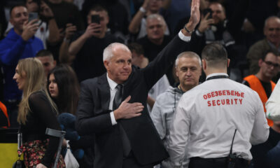 Željko Obradović trener Partizana na utakmici Evrolige protiv Virtusa u hali Stark Beogradska arena, Beograd 28.12.2023. godine Foto: Marko Metlas Kosarka, Partizan, Evroliga, Virtus