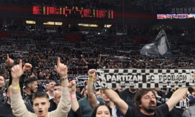 kosarkas Partizana na utakmici Evrolige protiv Virtusa u hali Stark Beogradska arena, Beograd 28.12.2023. godine Foto: Marko Metlas Kosarka, Partizan, Evroliga, Virtus