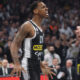 Džejms Naneli kosarkas Partizana na utakmici Evrolige protiv Virtusa u hali Stark Beogradska arena, Beograd 28.12.2023. godine Foto: Marko Metlas Kosarka, Partizan, Evroliga, Virtus