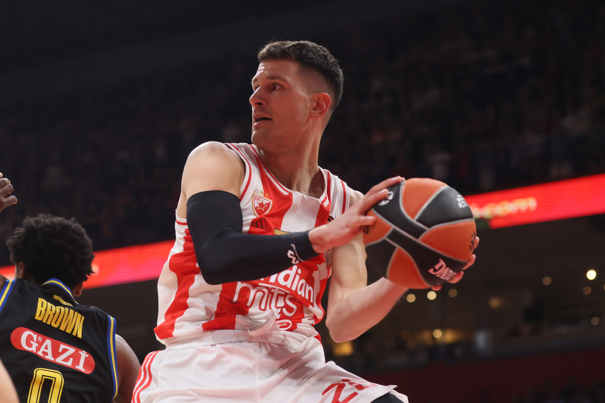 Nemanja Nedović kosarkas Crvene zvezde na utakmici Evrolige protiv Albe Berlin u hali Stark Beogradska arena, Beograd 14.12.2023. godine Foto: Marko Metlas Kosarka, Crvena zvezda, Evroliga, Alba Berlin