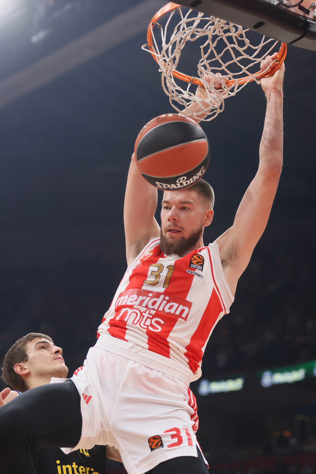 Rokas Gedraitis kosarkas Crvene zvezde na utakmici Evrolige protiv Albe Berlin u hali Stark Beogradska arena, Beograd 14.12.2023. godine Foto: Marko Metlas Kosarka, Crvena zvezda, Evroliga, Alba Berlin