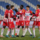 Žan-Filip Kraso, Aleksandar Katai, Šerif Endijaje, Vladimir Lučić, Marko Stamenić, fudbaler Crvene zvezde na utakmici Kupa Srbije protiv Radnickog na stadionu Rajko Mitic. Beograd, 06.12.2023. Foto: Marko Metlas Fudbal, Kup Srbije, Crvena zvezda, Radnicki