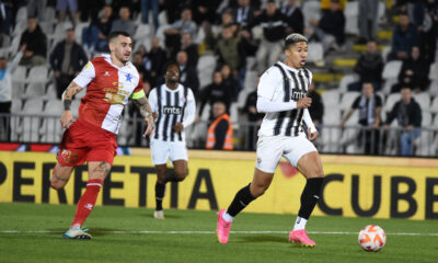 Mateuš Saldanja, fudbaler Partizana, na prvenstvenoj utakmici protiv Vojvodine, na stadionu JNA. Beograd, 02.012.2023. foto: Nebojsa Parausic Fudbal, Partizan, Vojvodina