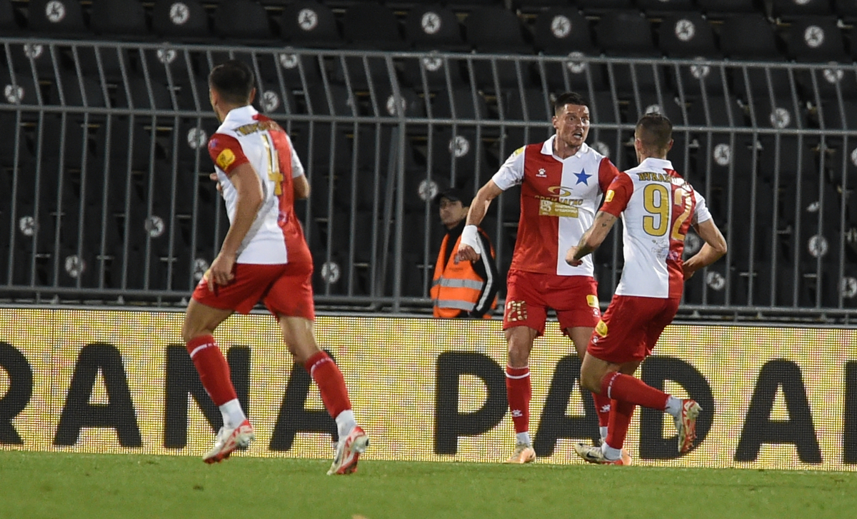 Uroš Nikolić, fudbaler Vojvodine, na prvenstvenoj utakmici protiv Partizana, na stadionu JNA. Beograd, 02.012.2023. foto: Nebojsa Parausic Fudbal, Partizan, Vojvodina