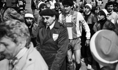 FUDBAL - Crvena zvezda - Panatinaikos 1:0. MIODRAG BELODEDIC, napusta teren posle pobede. Sofija, 18.03.1992. photo:N.Parausic