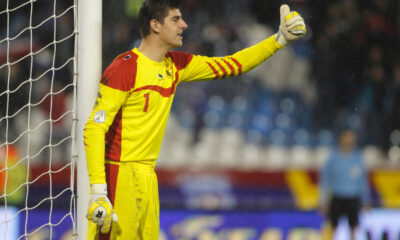 Thibaut Courtois Tibo Kurtoa golman fudbal reprezentacija Belgija utakmica kvalifikacija za Svetsko prvenstvo 2014 u Brazilu protiv Srbija na stadionu Crvene zvezde 12.10.2012. godine Foto: Marko Metlas