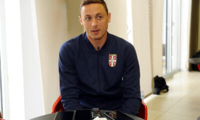 NEMANJA MATIC, fudbaler Srbije, na press konferenciji u SC FSS. Stara Pazova, 03.09.2019. foto: Nebojsa Parausic Fudbal, Srbija