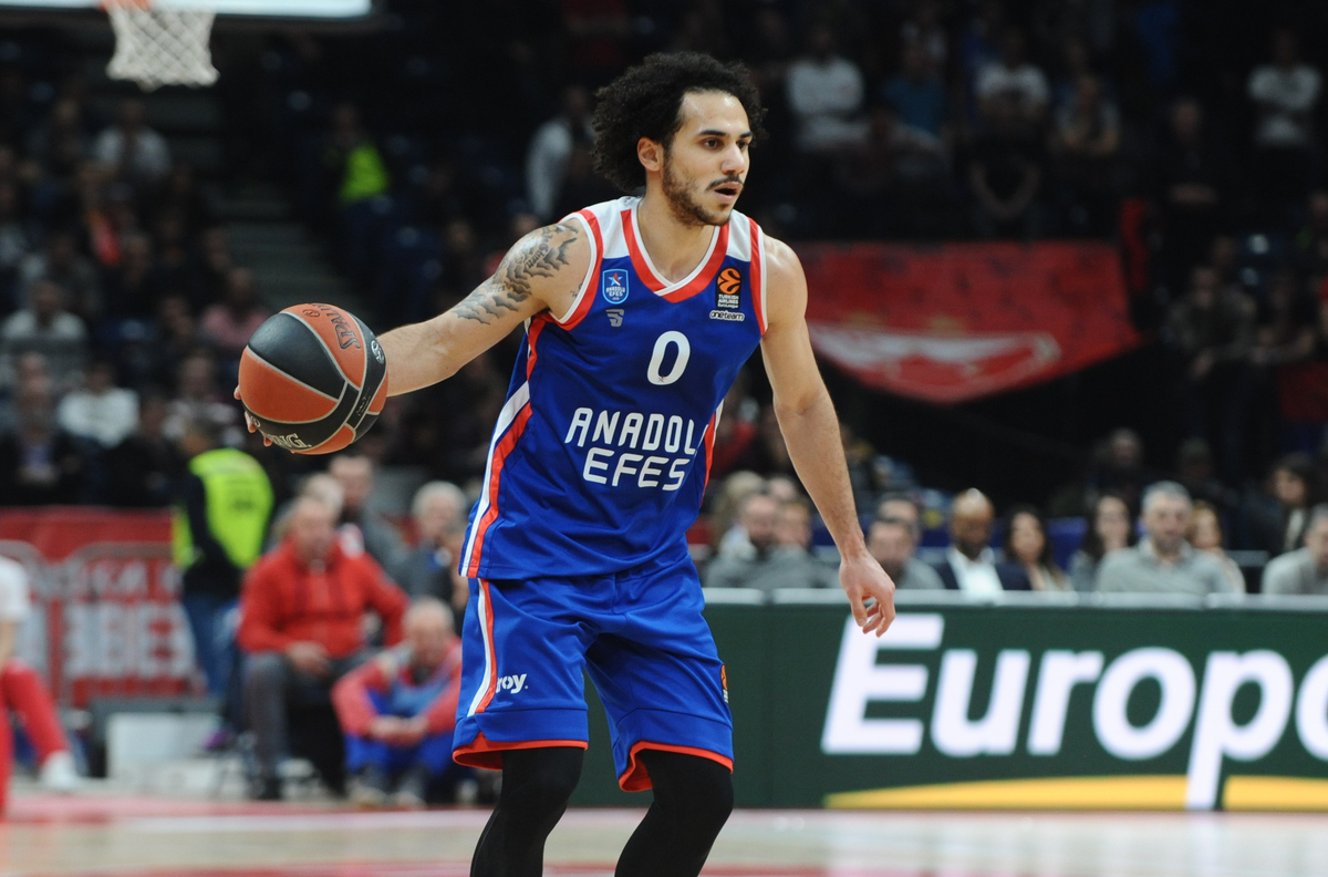 SHANE LARKIN Sejn Larkin, kosarkas Efesa, na utakmici Evrolige protiv Crvene zvezde, u Beogradskoj Stark Areni. Beograd, 31.01.2020. foto: Nebojsa Parausic Kosarka, Evroliga, Crvena zvezda, Efes