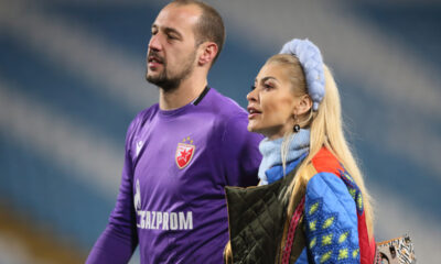 SNEZANA BORJAN i MILAN BORJAN golman fudbalera Crvene zvezde na utakmici Superlige Prvenstva Srbije protiv Proletera Novi Sad na stadionu Rajka Mitica, Beograd, 28.02.2021. godine Foto: Marko Metlas Fudbal, Crvena zvezda, Superliga Prvenstvo Srbije, Proleter Novi Sad