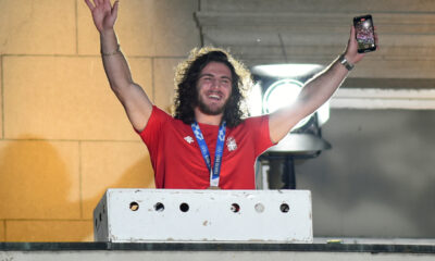 Docek sportista Srbije iz Tokija, ispred gradske skupstine. ZURABI DATUNASHVILI Zurabi Datunasvili bronzani rvac Beograd, 10.08.2021. foto: Nebojsa Parausic Rvanje