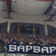 VARVARI, navijaci kosarkasa Buducnosti, proslavljaju pobedu na utakmici polufinala ABA lige protiv Partizana, u hali Moraca. Podgorica, 15.05.2022. foto: MN Press / rb Kosarka, ABA league, Partizan, Buducnost, Radost