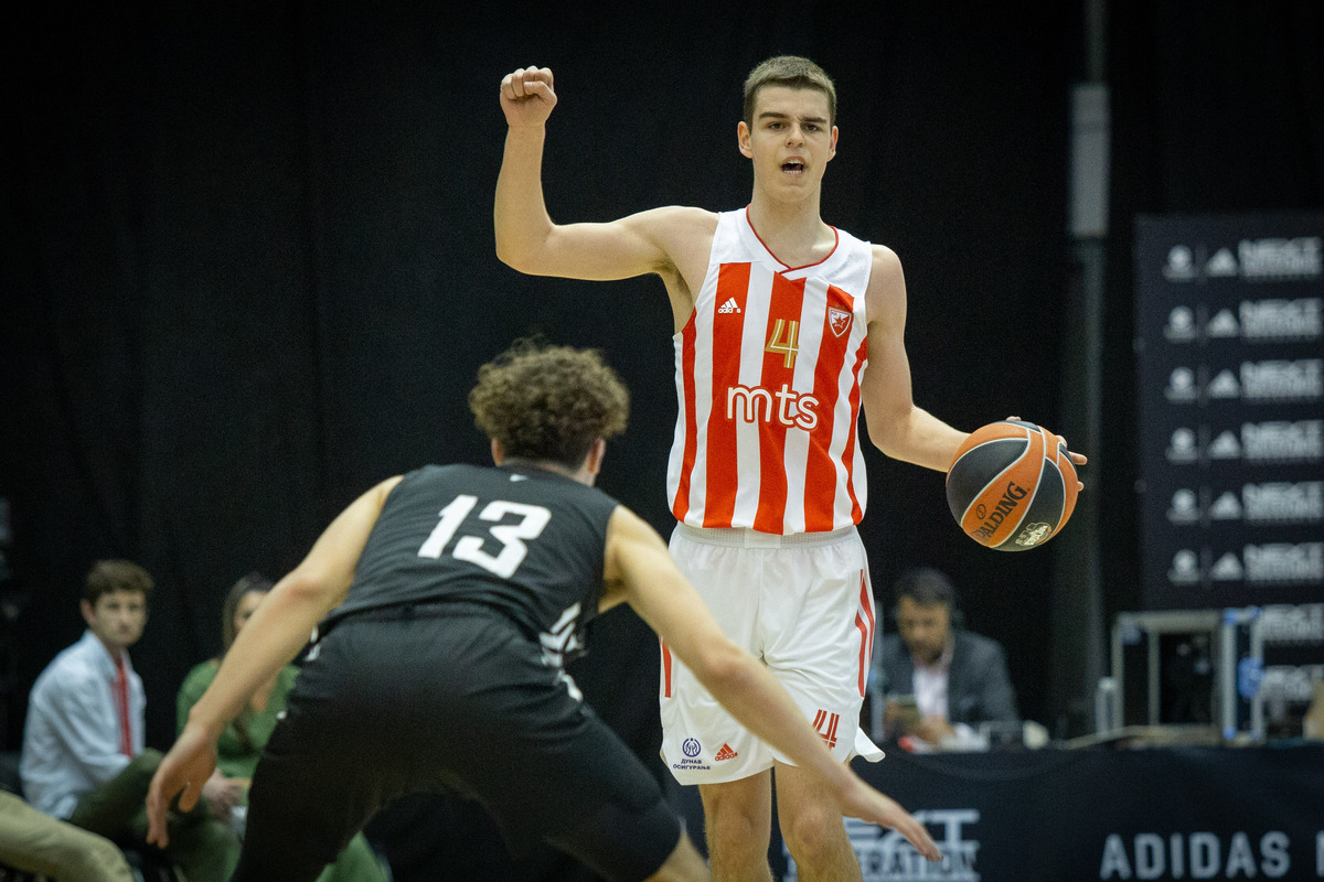 NIKOLA TOPIC kosarkas Crvene Zvezde na utakmici Evroliga ANGT turnira protiv Asvela u Hali sportova Ranko Zeravica, Beograd 18.05.2022. godine Foto: Ivica Veselinov / MN PRESS KOSARKA, BASKETBALL, ANGT, EVROLIGA, EUROLEAGUE, CRVENA ZVEZDA, ASVEL