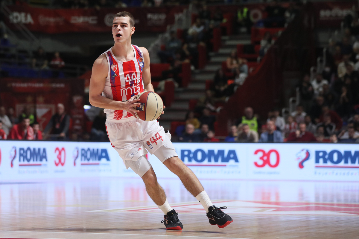 NIKOLA TOPIC kosarkas Crvene zvezde na utakmici Jadranske ABA lige protiv Borca Cacak u hali Aleksandar Nikolic Pionir, Beograd 25.12.2022. godine Foto: Marko Metlas Kosarka, Crvena zvezda, Jadranska ABA liga, Borac Cacak