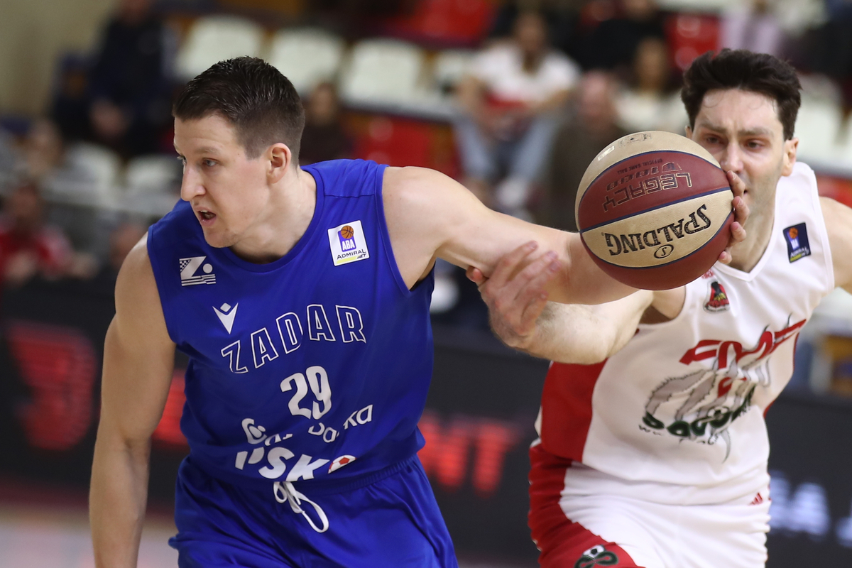 LUKA BOZIC kosarkas Zadra na utakmici ABA lige protiv BEAU BEECH Bo Bic iz FMP Zeleznika u hali FMP Arena, Beograd 17.03.2023. godine Foto: Ivica Veselinov / MN PRESS KOSARKA, BASKETBALL, ABA LIGA, ABA LEAGUE, ZADAR, FMP ZELEZNIK