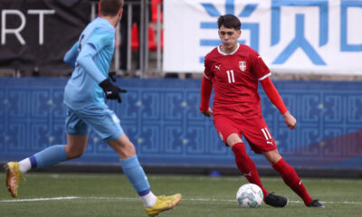 MATIJA POPOVIC fudbaler U17 reprezentacije Srbije na utakmici kvalifikacija za Evropsko prvenstvo protiv Izraela u sportskom centru FSS, Stara Pazova 22.03.2023. godine Foto: Ivica Veselinov / MN PRESS FSS, U17, SERBIA, SRBIJA, ISRAEL, IZRAEL