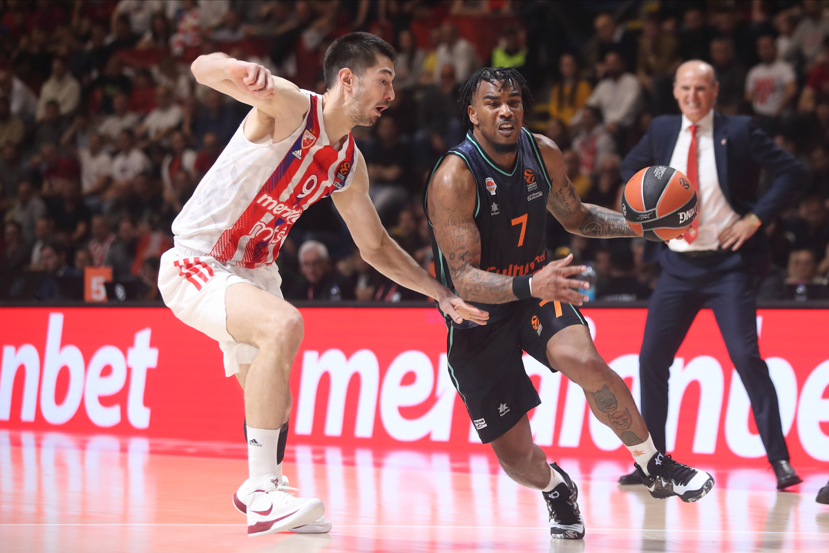 CHRIS JONES Kris Dzons kosarkas Valensije na utakmici Evrolige protiv Crvene zvezde u hali Aleksandar Nikolic Pionir, Beograd 29.03.2023. godine Foto: Marko Metlas Kosarka, Crvena zvezda, Evroliga, Valensija