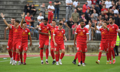 RADOST fudbalera Radnickog1923 na utakmici Superlige Prvenstva Srbije protiv Crvene zvezde na stadionu Cika Daca, Kragujevac 08.10.2023. godine Foto: MI / MN PRESS FUDBAL, MOZZART SUPERLIGA SRBIJE, PRVENSTVO SRBIJE, RADNICKI 1923 KRAGUJEVAC, CRVENA ZVEZDA