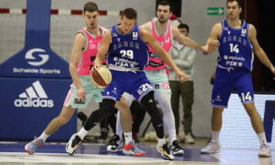 LUKA BOZIC kosarkas Zadra na utakmici ABA lige protiv NIKOLA TOPIC iz Mega MIS-a u hali sportova Ranko Zeravica, Beograd 05.11.2023. godine Foto: Ivica Veselinov / MN PRESS KOSARKA, BASKETBALL, ABA LIGA, ABA LEAGUE, MEGA MIS, ZADAR