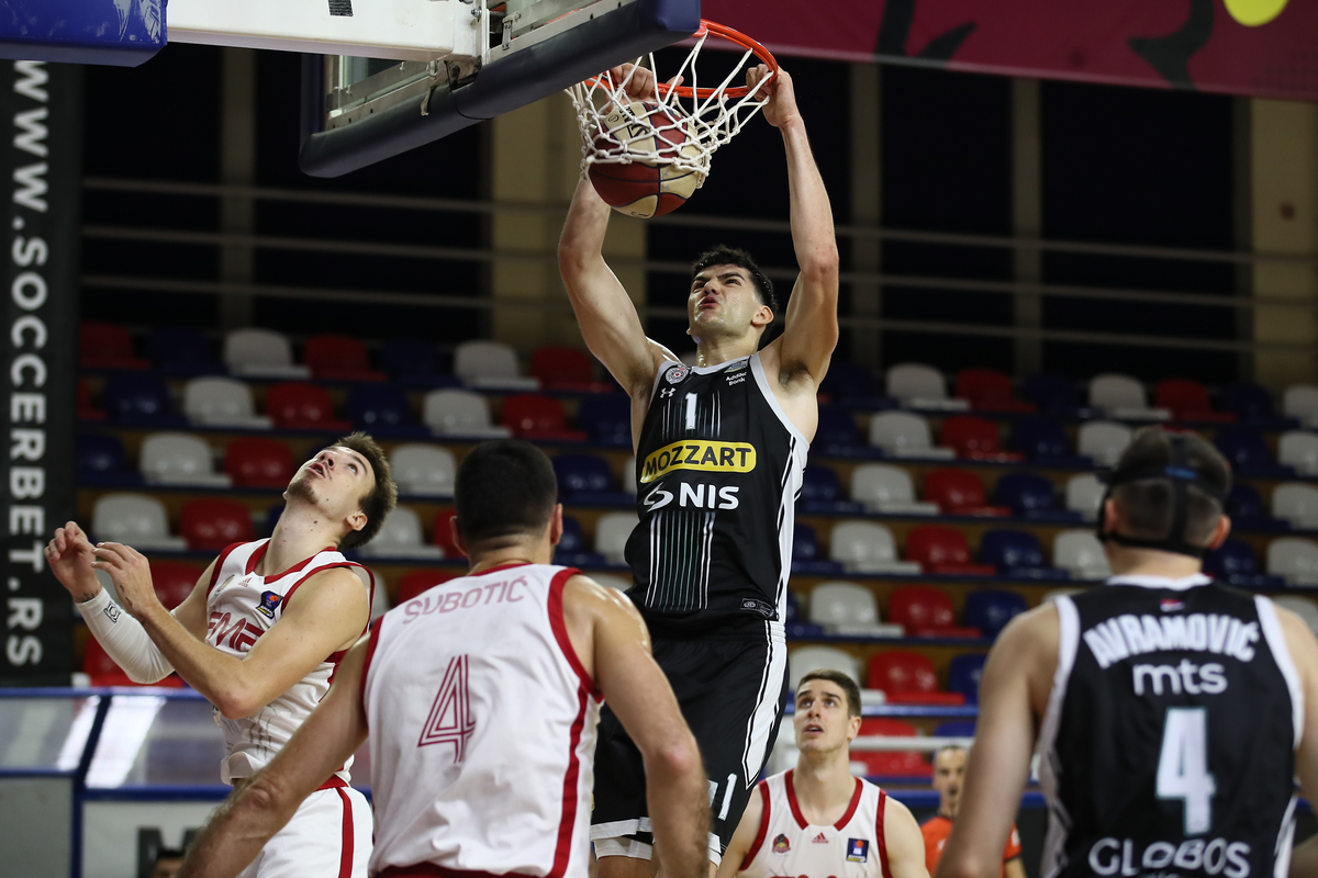 TRISTAN VUKCEVIC, kosarkas Partizana na utakmici ABA lige protiv FMP u hali FMP Arena, Beograd 02.12.2023. godine Foto: Ivica Veselinov / MN PRESS KOSARKA, BASKETBALL, ABA LIGA, ABA LEAGUE, FMP ZELEZNIK, PARTIZAN